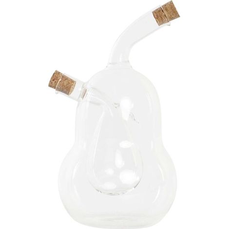 Set de Öl- und Essigkrug dkd home decor 12 x 10 x 18,6 cm transparent Kork 540 ml Glas de Borosilikat (1/3)