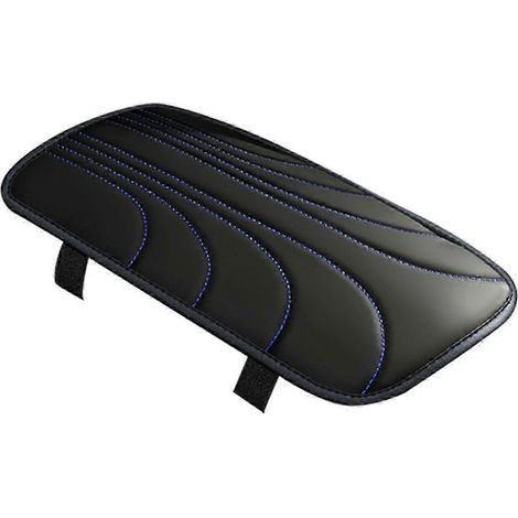 Coussin d'accoudoir de voiture, housse de console centrale protégeant des rayures et des dommages. Convient aux voitures, SUV et camions. Noir et bleu. (1/5)