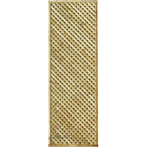 Zest 3 x Privacy Diamond Wooden Trellis 1.83m x 0.6m 2ft Garden Screen Support (1/2)