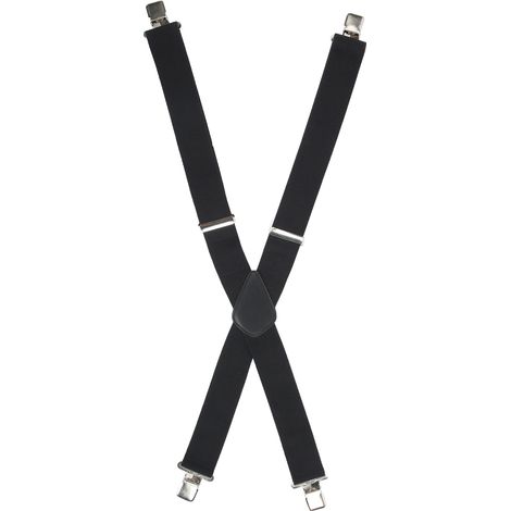 Bretelles élastiques lourdes 50mm à clips en X, accessoire de décoration rayé pour homme, sangle de suspension robuste. (1/5)