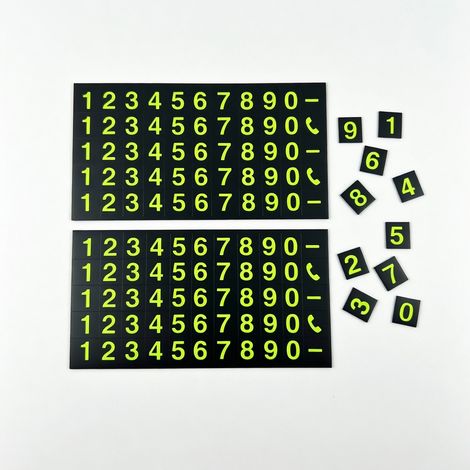 Numeri magnetici di ricambio per targhetta di parcheggio, 10 serie (1/5)