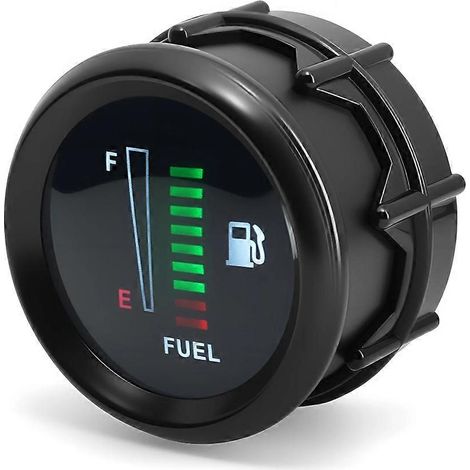 Capteur auto 240 – 33ohm 2"52mm Fuel Level Gauge 10 LED Oil Tank Level Meter with LED Light pour auto 12V Display Fuel Gauge Mini Meter (1/5)