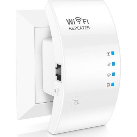 WLAN-Verstärker, 1800 Mbit/s, WLAN-Repeater, Dualband, 4 x 180° drehbare Antennen, Ethernet-Anschluss, modularer WLAN-Booster