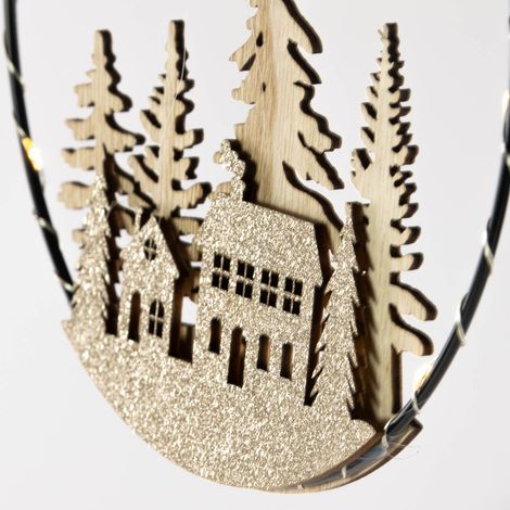 Weihnachtsdekoration mit LED zum Aufhängen, Ø 20 cm (1/3)