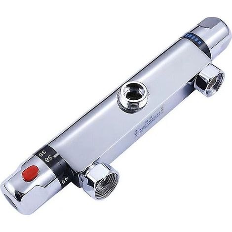 Mitigeur thermostatique de douche – Noyau de valve en cuivre – Protection anti-surchauffe 38°C – Installation sans soudure – Finition métal (1/5)
