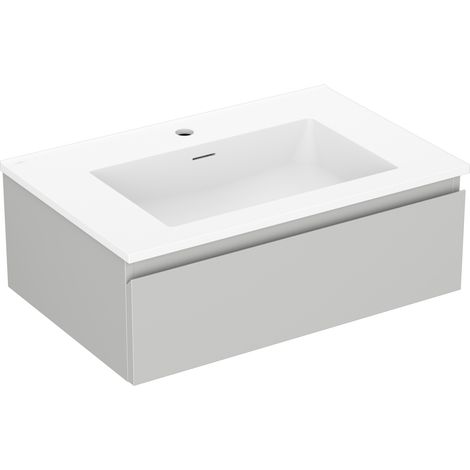 Mexen Orio armadietto da bagno 70 cm con lavabo Otis, 1 cassetto, grigio opaco/bianco opaco - 91A10-07023-1-BF62-W18M01 (1/5)