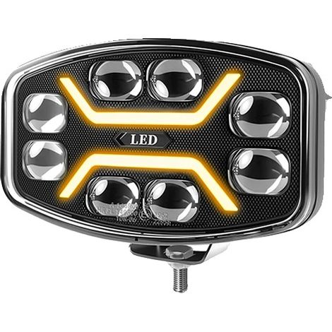 Faro diurno a LED, alta luminosità, compatibilità versatile, 1 pezzo DRL bianco ambra (1/2)