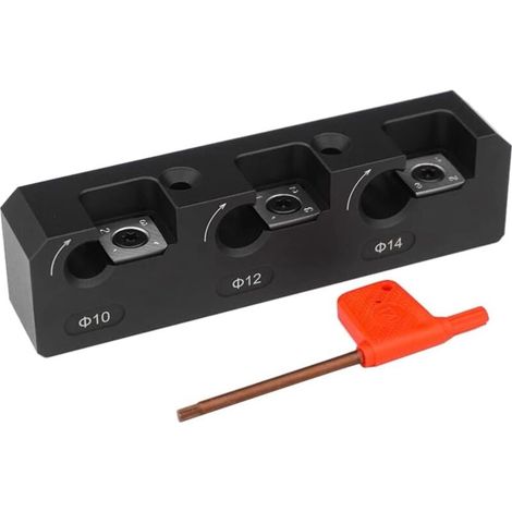 Lot de 3 lames en carbure de tungstène - 3 trous - Pour chevilles en bois (1/4)