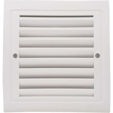 Lot de 1 Grille de ventilation plastique 140x140 mm Blanc (1/4)
