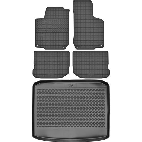SET di tappetini in gomma per auto e tappetino per bagagliaio per Volkswagen Golf IV Hatchback dal 1997 al 2006