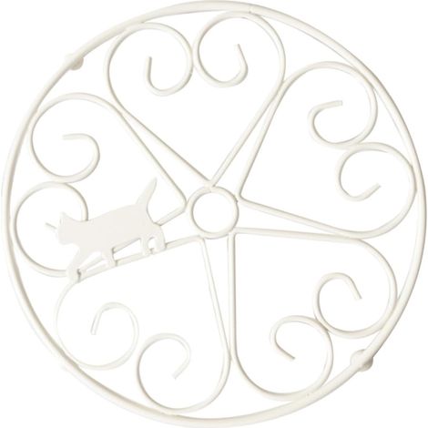 Dessous de Plat Isolant et résistant Chaleur Chat en métal pour protéger la Table Blanc Usage Restaurant (1/5)