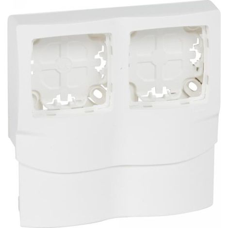 Legrand 031466 - Marco de aplicación Proyección de 2 postes - instalación a lo largo de molduras DLPlus, espesor. 16 - blanco