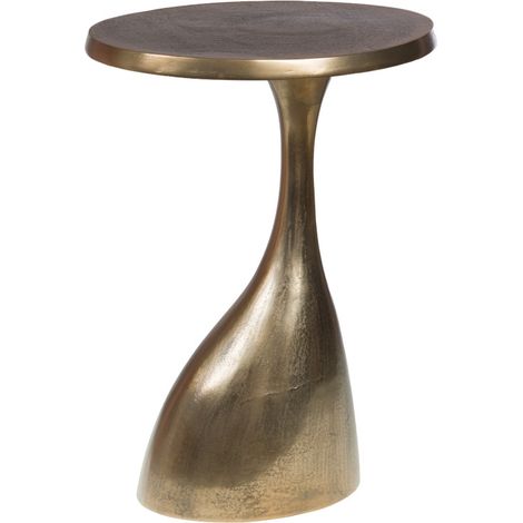 Amadeus - Bout de canapé rond en métal doré H57 cm Carmen