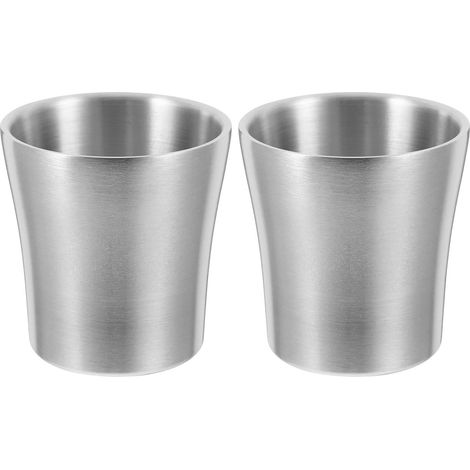 2 Pièces Gobelet en Acier Inoxydable 180ml, Réutilisable, Léger (1/5)