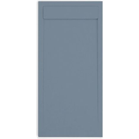 Mineralguss-Duschwanne extra flach QUORE Schieferoptik ANTHRAZIT 70x140cm