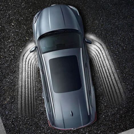 Éclairage LED blanc pour voiture, ailes d'ange, éclairage de sol LED pour tapis, compatible avec Tesla, BMW, Golf, décorations, accessoires auto, lampes au sol, éclairage pour véhicules. (1/5)