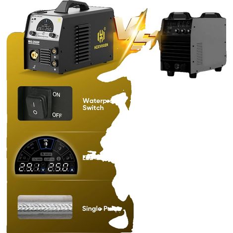 Máquina de soldar, funcionalidad 5 en 1, sistema de control avanzado, MIG250DP, enchufe europeo 220V-240V (1/5)