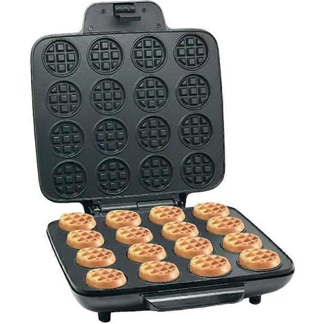 Multifunktionales Waffeleisen, 16 Waffelformen, antihaftbeschichtet, schnelles Aufheizen, Mini-Waffeleisen mit Antihaftbeschichtung, US-Stecker (1/5)