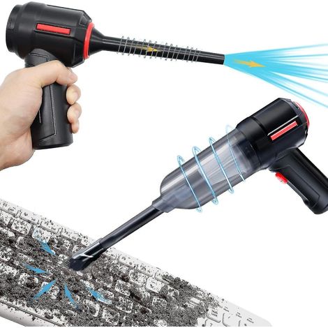 Souffleur électrique 3-en-1 pour ordinateur, mini aspirateur à main sans fil, nettoyeur de clavier et d'appareils électroniques, pompe à air comprimé rechargeable, kit de dépoussiérage portable pour P (1/3)