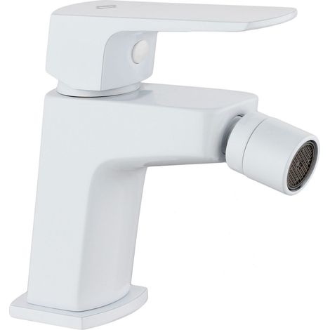 Grifo de Bidé Modelo MARRIOT Fabricado en Latón Monomando Acabado en Blanco (1/2)