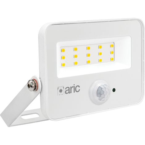 projecteur à led - aric wink 2 - 10w - 4000k - blanc - sensor - aric 51307