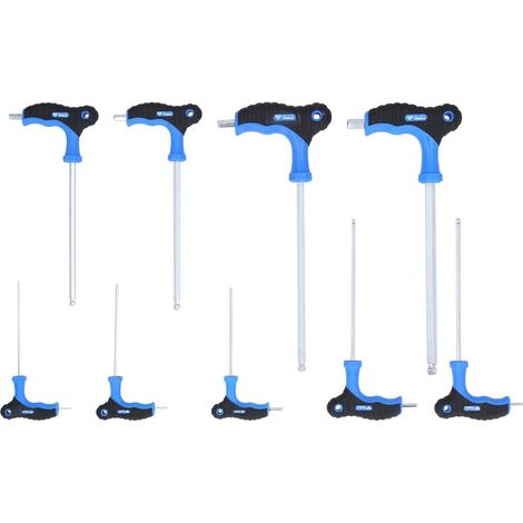 Brilliant Tools BT041100 Kit di chiavi a brugola 2 mm, 2.5 mm, 3 mm, 4 mm, 5 mm, 6 mm, 7 mm, 8 mm, 10 mm 9 parti (1/5)