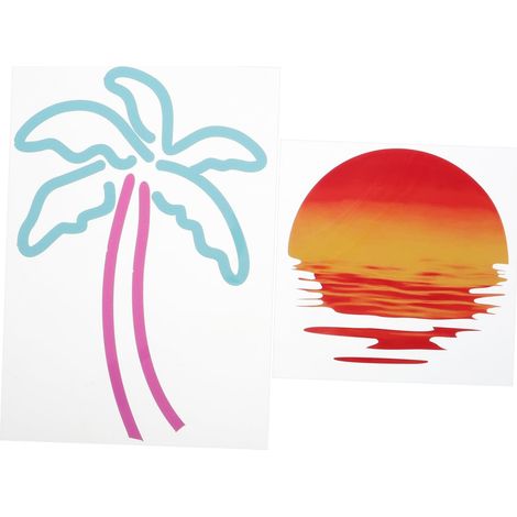GALPADA Autocollants Design Unique de Coucher Soleil 2pcs en (1/5)