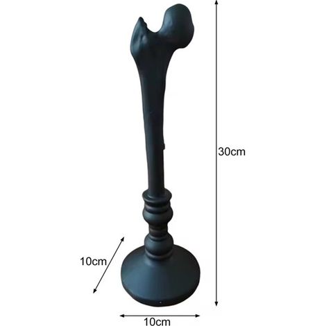 1 color: Black Material: Resin Gothic candle holder Halloween decoration accessories and ornaments.
