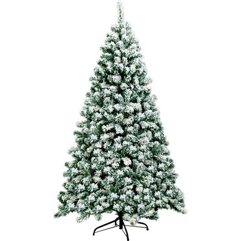 Sapin de Noël artificiel de 180 cm avec guirlandes lumineuses LED