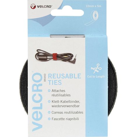 Velcro Velcro ONE-WRAP Reusable Ties 10mm x 5m Black