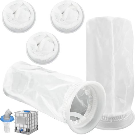 5 Pieces Nylon IBC Filter, Fine Mesh 200 Mesh, 1000L Tank Filter Rainwater Diameter 105 mm, Washable and Replaceable Rainwater Filters for IBC Rainwater Tank for Industries (1/5)