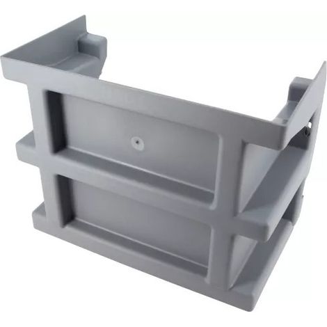 Nicoll – Réhausse PVC pour courette anglaise – Hauteur 18 cm – Dimensions 26 x 13,5 cm – Ventilation vide-sanitaire – Surface passage air 122 cm²