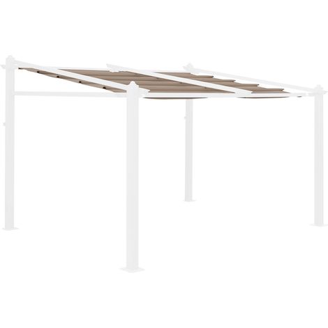 Replacement canopy roof for 3x4m Murum pergola Beige-brown 355x260x355 cm - Murum