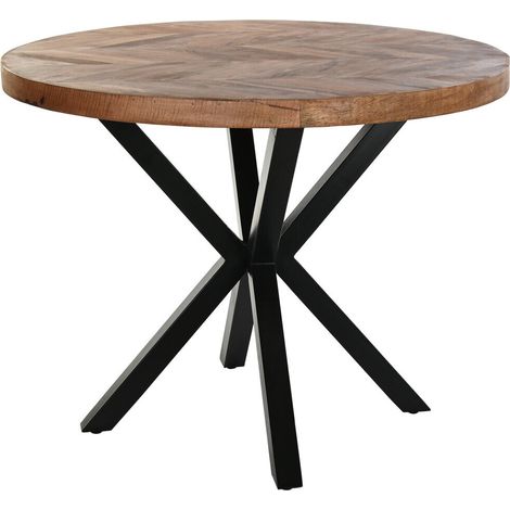 Mesa Redonda Comedor Acacia Metal 100X100X76 MB194229 (1/5)