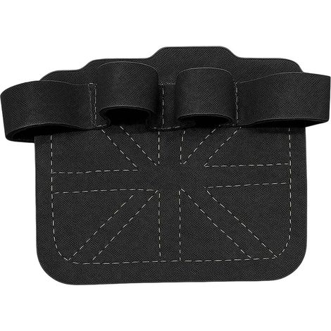 Fast Grip Leather Power Muscle Training Resistance Bands (Pair), for Bodybuilding, Fitness, Crossfit and Weightlifting - Unisex Lifting Straps Black (1/5)