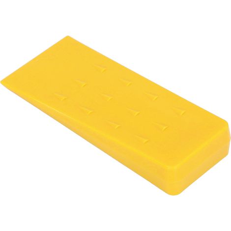 Coin de bûcheronnage de 20 cm avec pointes, coin d'abattage d'arbres, coin de fendage du bois en plastique ABS, accessoire pour tronçonneuse, jaune (1/5)