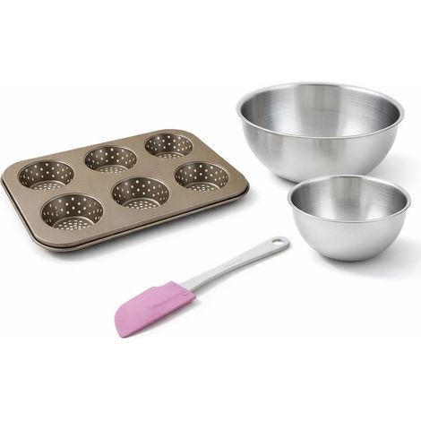 Set de 4 ustensiles de pâtisserie moule à gâteaux bol et spatule pâtisserie Zenker Mojave Gold (1/5)