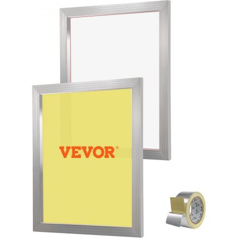 Siebdruck-Set 2 Stk. Aluminium-Siebdruckrahmen, 50,8 x 61 cm Siebdruckrahmen mit 230 Netzstoff, Hochgespanntes Nylongewebe & Dichtungsband für T-Shirts, DIY-Druck usw. (1/5)