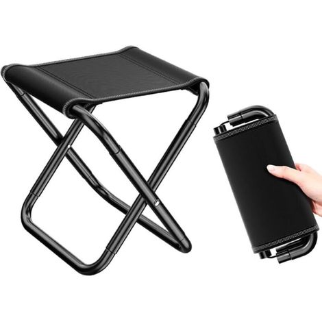 Sgabello da campeggio pieghevole, sedia pieghevole ultraleggera, sedile pieghevole portatile, piccola sedia da campeggio per viaggi, escursioni e pesca. (1/4)