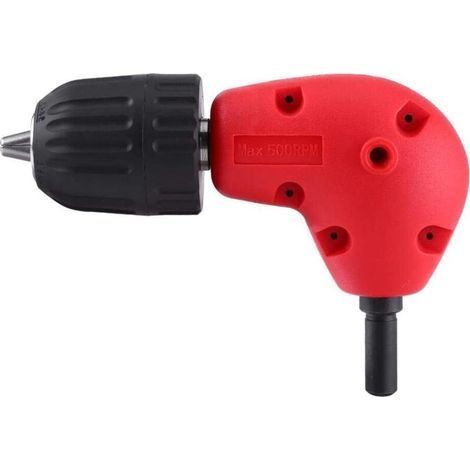 Mandrin de Perage Adaptateur de Perceuse à Dégagement Rapide électrique à Angle Droit 9.5mm Tige Ronde sans Mandrin pour Maison Outils d'Alimentation (1/5)