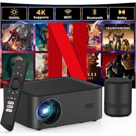 Mini vidéoprojecteur - SUTEO - Modèle SUTEO - Netflix certifié - 15 000 lumens - Full HD 1080p (1/5)