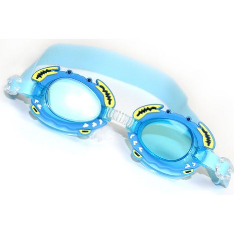 Lunettes de natation étanches pour enfants, anti-buée, motif crabe bleu du lac, pour garçons et filles (1/5)
