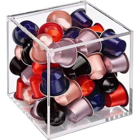 Porta capsule per Dolce Gusto in acrilico trasparente, 13 x 13 x 13 cm