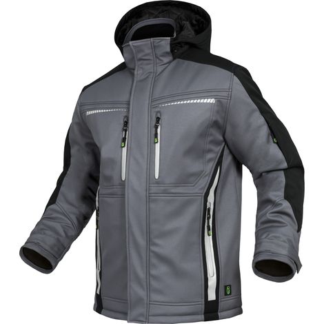 Leibwächter Winter-Softshelljacke Flex-Line  Gr. 4XL grau/schwarz (1/5)