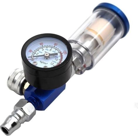 Régulateur de pression d'air pour pistolet à peinture, manomètre pour pistolet à peinture pneumatique, séparateur de filtre eau/huile, régulateur d'air pour pistolet à peinture (1/4)