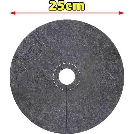 (25 cm, 5 pièces) Anneaux de paillis non tissés pour arbres, pots de fleurs, tapis protecteurs et hydratants pour plantes, barrière anti-mauvaises herbes respirante, coussins de protection pour plante (1/4)