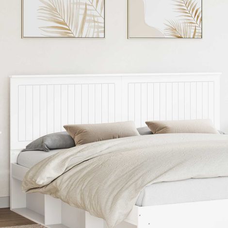 vidaXL Tête de lit avec tête de lit Blanc 180 cm Bois d'ingénierie (1/5)