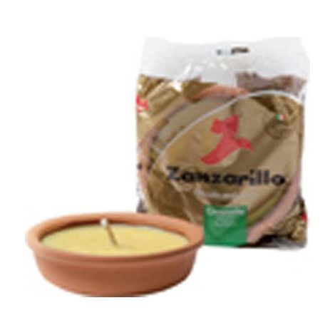FIACCOLA TERRACOTTA ZANZARILLO - CITRONELLA CM 11 H.MM 30- 54 pezzi