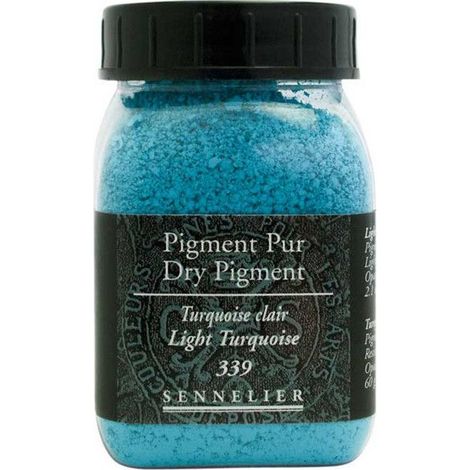 Pigment pour création de peinture - SENNELIER - Turquoise clair - Pot 200 ml - Pigments purs - Haute qualité (1/3)