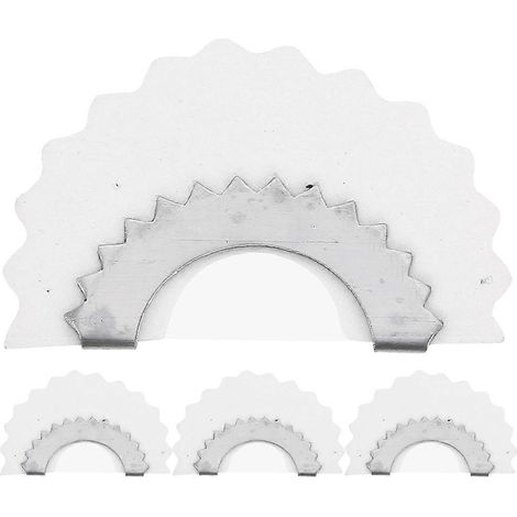 Lot de 4 sifflets à oiseaux en métal, sifflets décoratifs pour oiseaux-2.80X1.90X0.10CM-White (1/4)